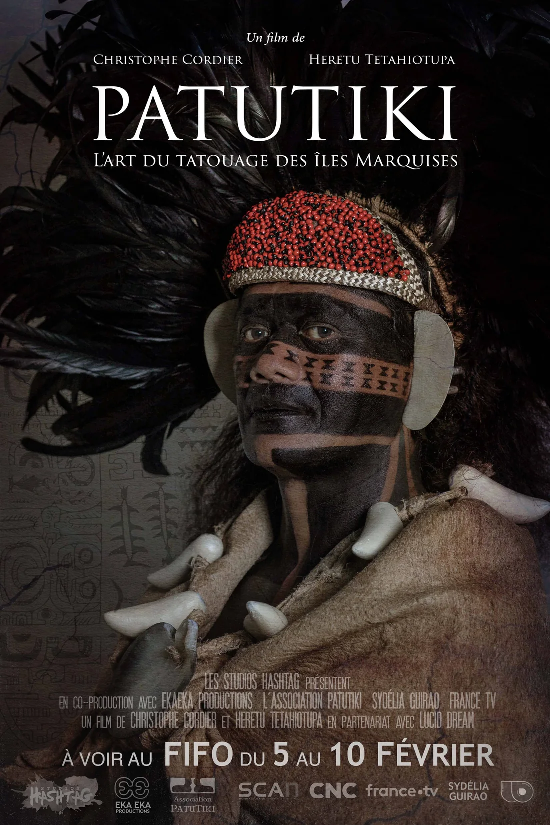 Affiche du documentaire PATUTIKI, l’art du tatouage des îles Marquises.
